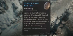 Mucus-Slick Eggs