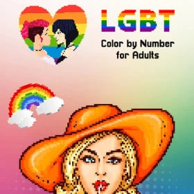 LGBT Color by Number for Adults