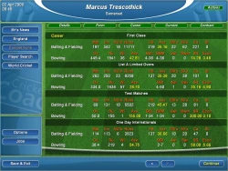 Marcus Trescothick's Cricket Coach Screenshots