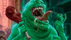  Slimer will soon be featured on 5 separate Magic: The Gathering cards, if you want to scare your local game store.